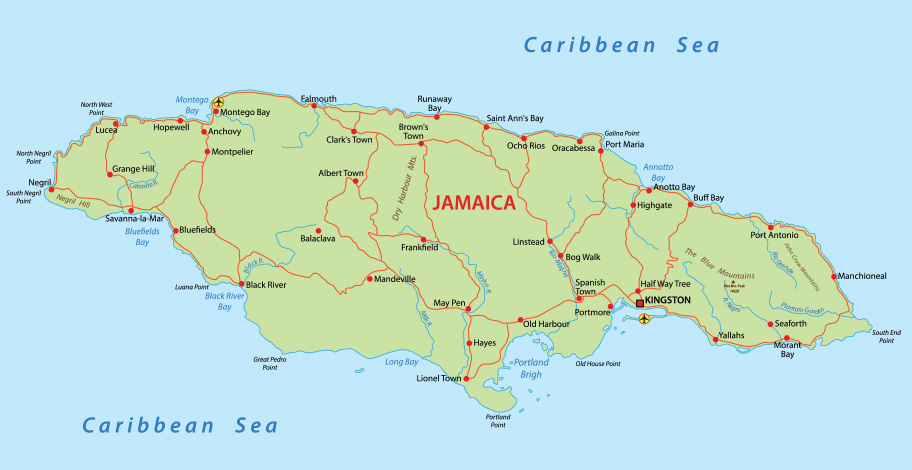 Jamaika Reisetipps Karte Übersicht