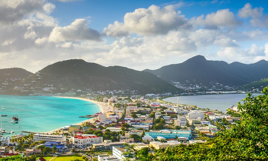 St. Martin Strandferien Aerial View Philipsburg